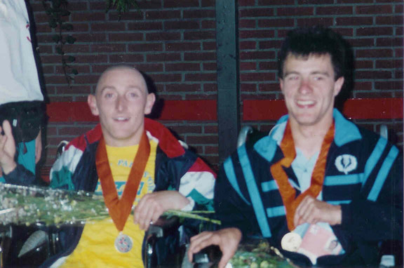 Silver Medallist Mark Chard with Bald Head