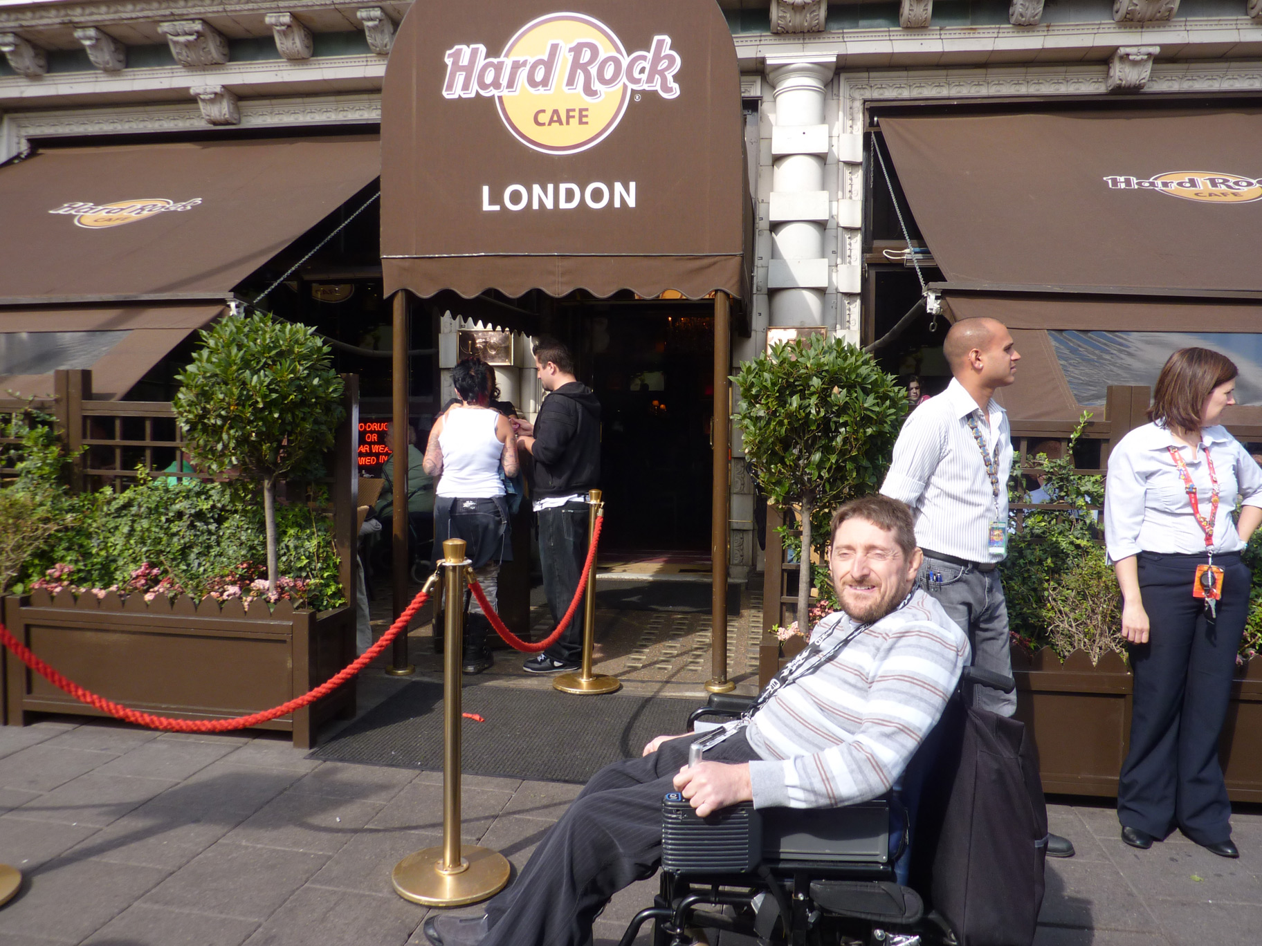 Me Outside Hard Rock Cafe, London